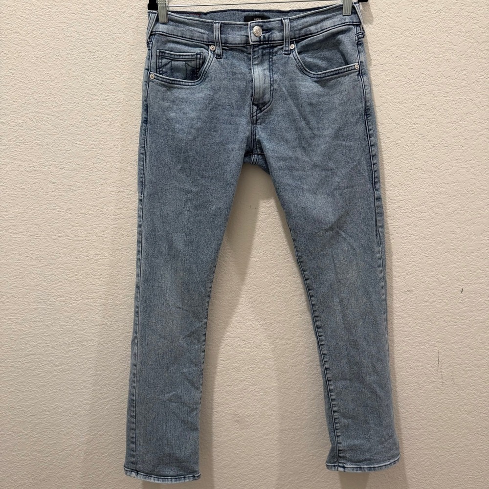 True Religion Ricky Relaxed Straight Jeans Mens 31 Light Wash Blue Denim
